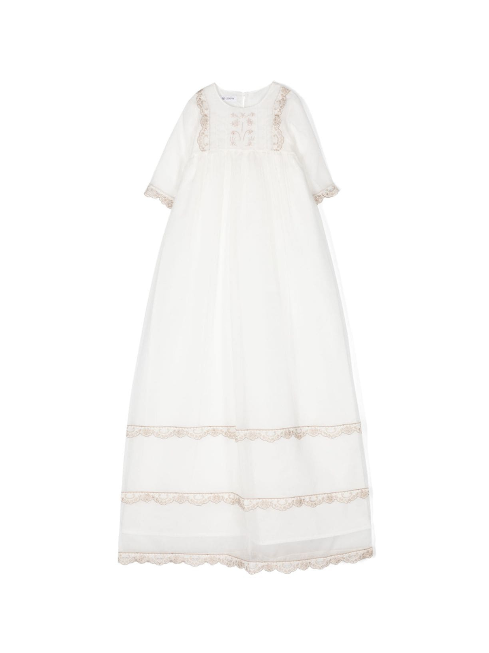 Abito per neonata Jesurum Baby Valencienne bianco con ricamo – Accessorio premium elegante
