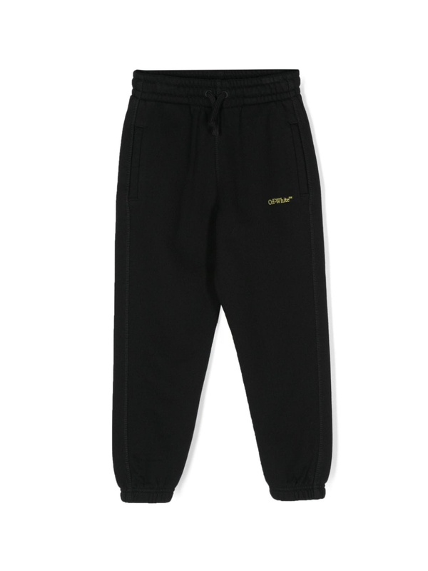Pantaloni sportivi per bambino Off-White Kids nero con gamba affusolata – Accessorio premium elegante