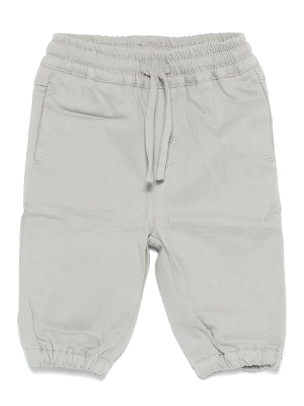 Pantaloni con logo-toppa per neonato Stella McCartney Kids grigio con elastico in vita – Accessorio premium elegante