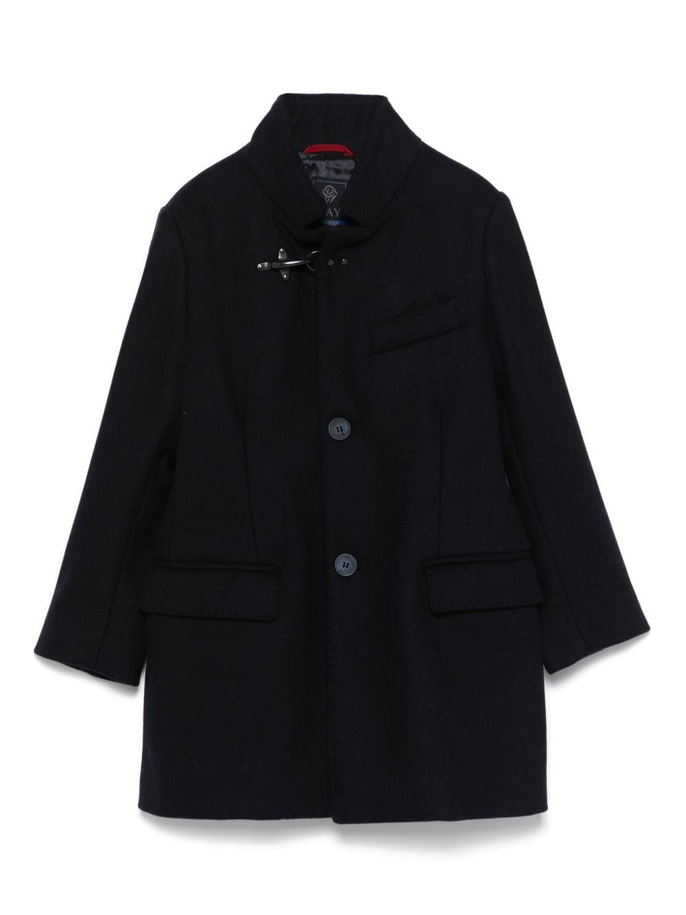 Cappotto per bambino Fay Kids blu monopetto con colletto rialzato – Accessorio premium elegante