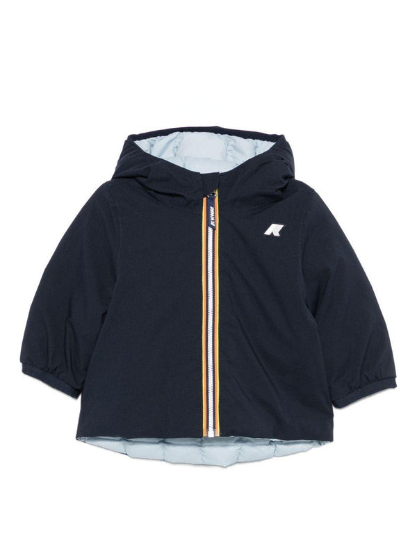 Giubbino per neonato K-Way Kids blu con design reversibile – Accessorio premium elegante
