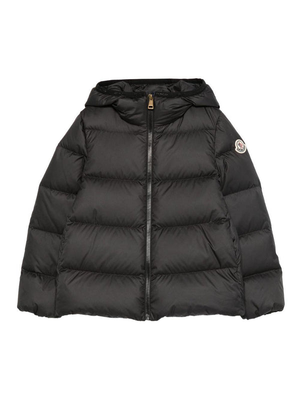 Giacca Beulah per bambina Moncler Enfant nera con cappuccio – Accessorio premium elegante