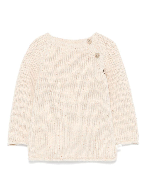 Maglione per neonati Paz Rodriguez beige con effetto mélange – Accessorio premium elegante