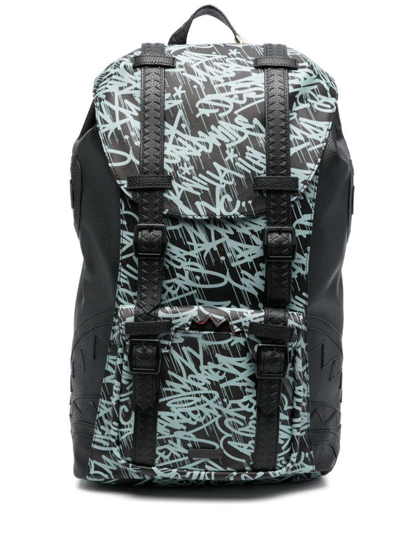 Zaino con stampa graffiti per bambino sprayground kid nero con due spallacci imbottiti – Accessorio premium elegante