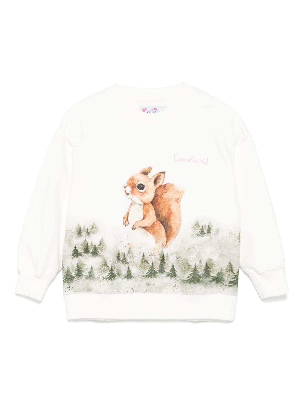 Felpa Briony per bambina MC2 Saint Barth Kids bianco con fodera in pile – Accessorio premium elegante