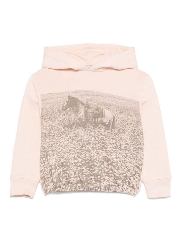 Felpa per bambina Stella McCartney Kids rosa con stampa grafica sul davanti – Accessorio premium elegante