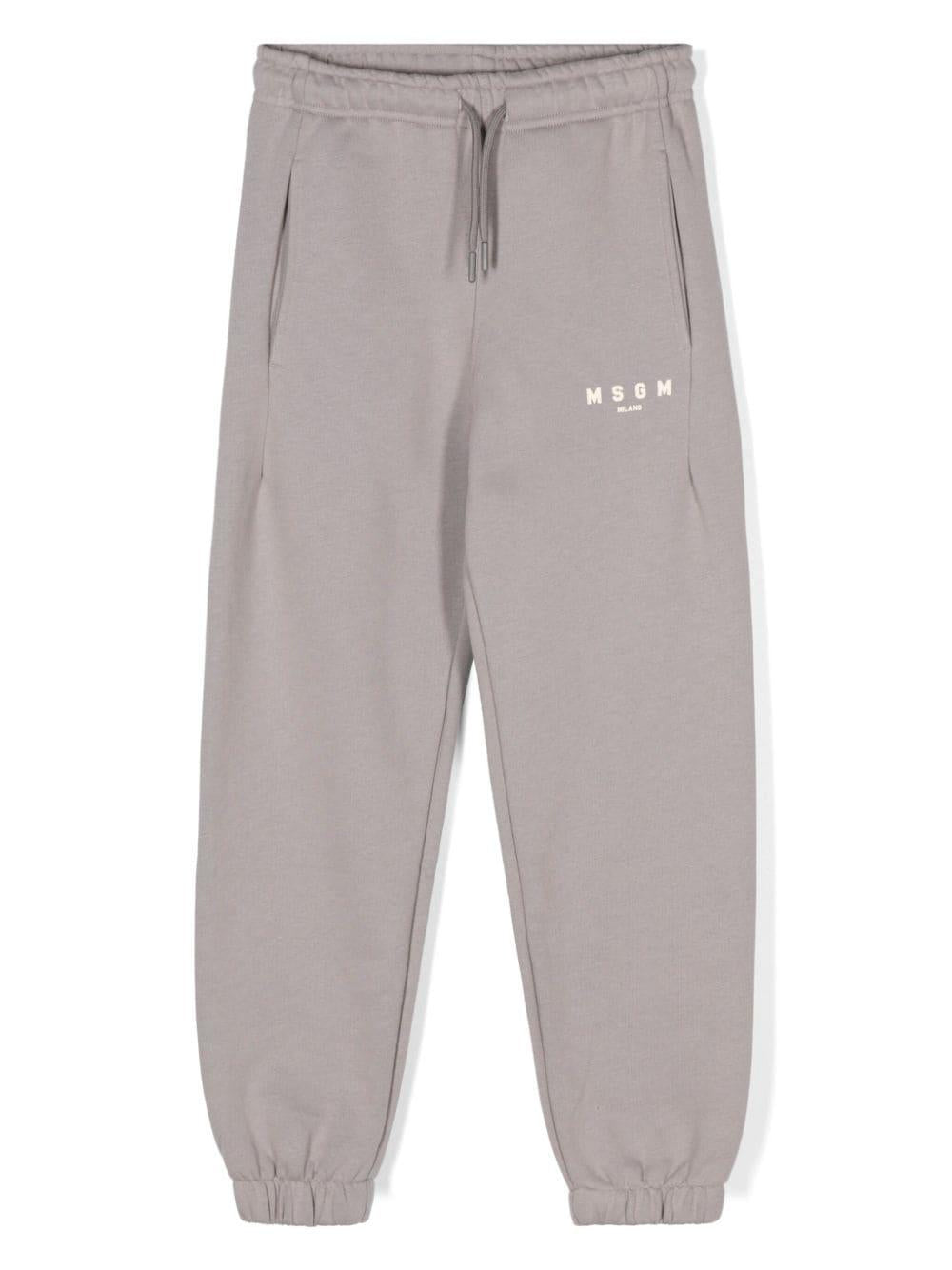 Pantaloni sportivi grigi per bambino con stampa logo MSGM Kids – Accessorio premium elegante