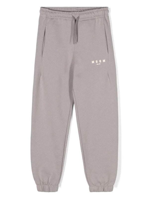 Pantaloni sportivi grigi per bambino con stampa logo MSGM Kids – Accessorio premium elegante