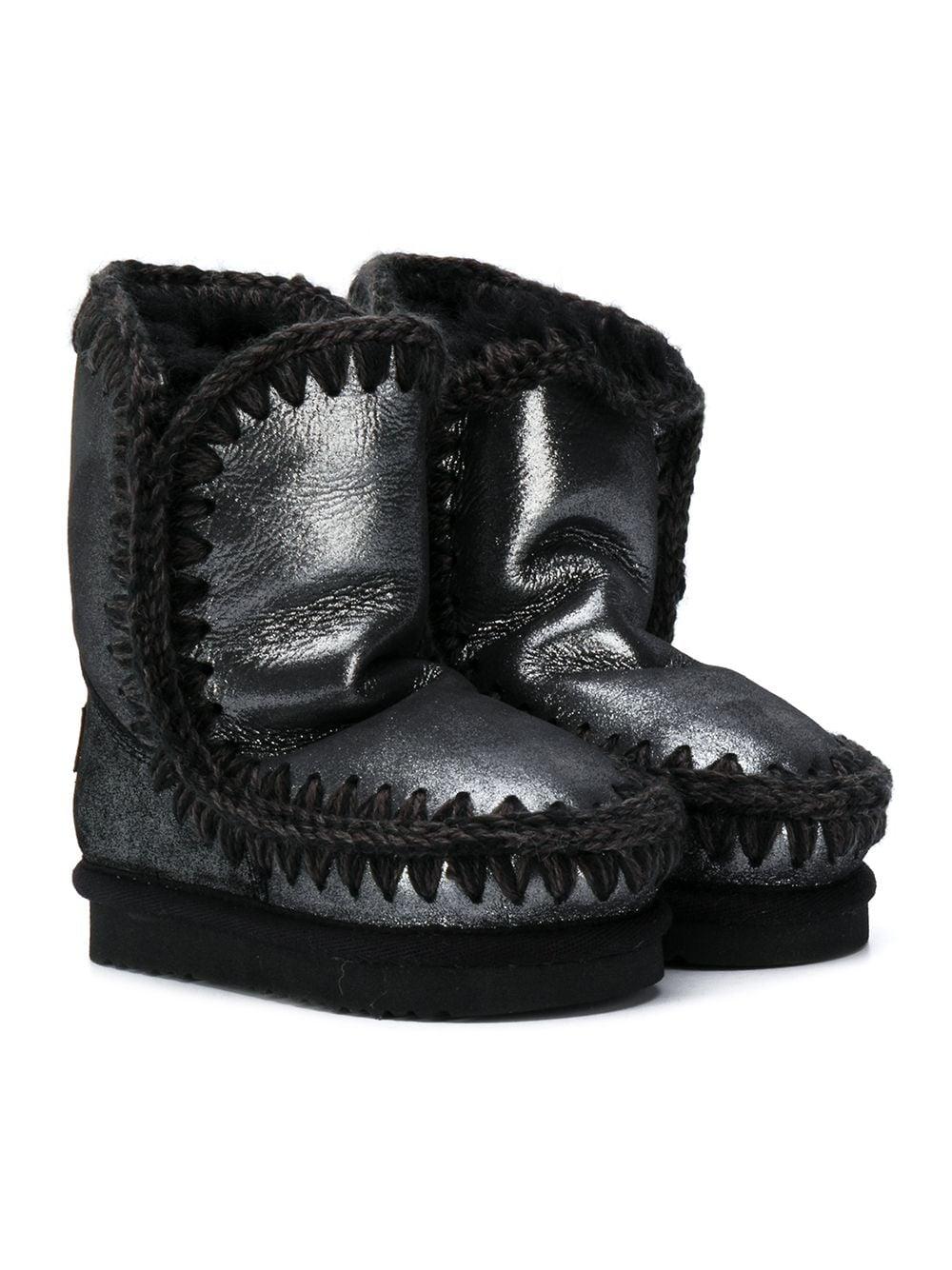 Stivaletti Eskimo per bambina Mou Kids nero con design senza lacci – Accessorio premium elegante