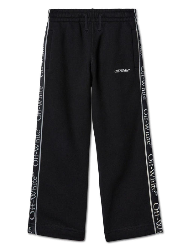 Pantaloni sportivi per bambino Off-White Kids neri Bookish Logo Band – Accessorio premium elegante