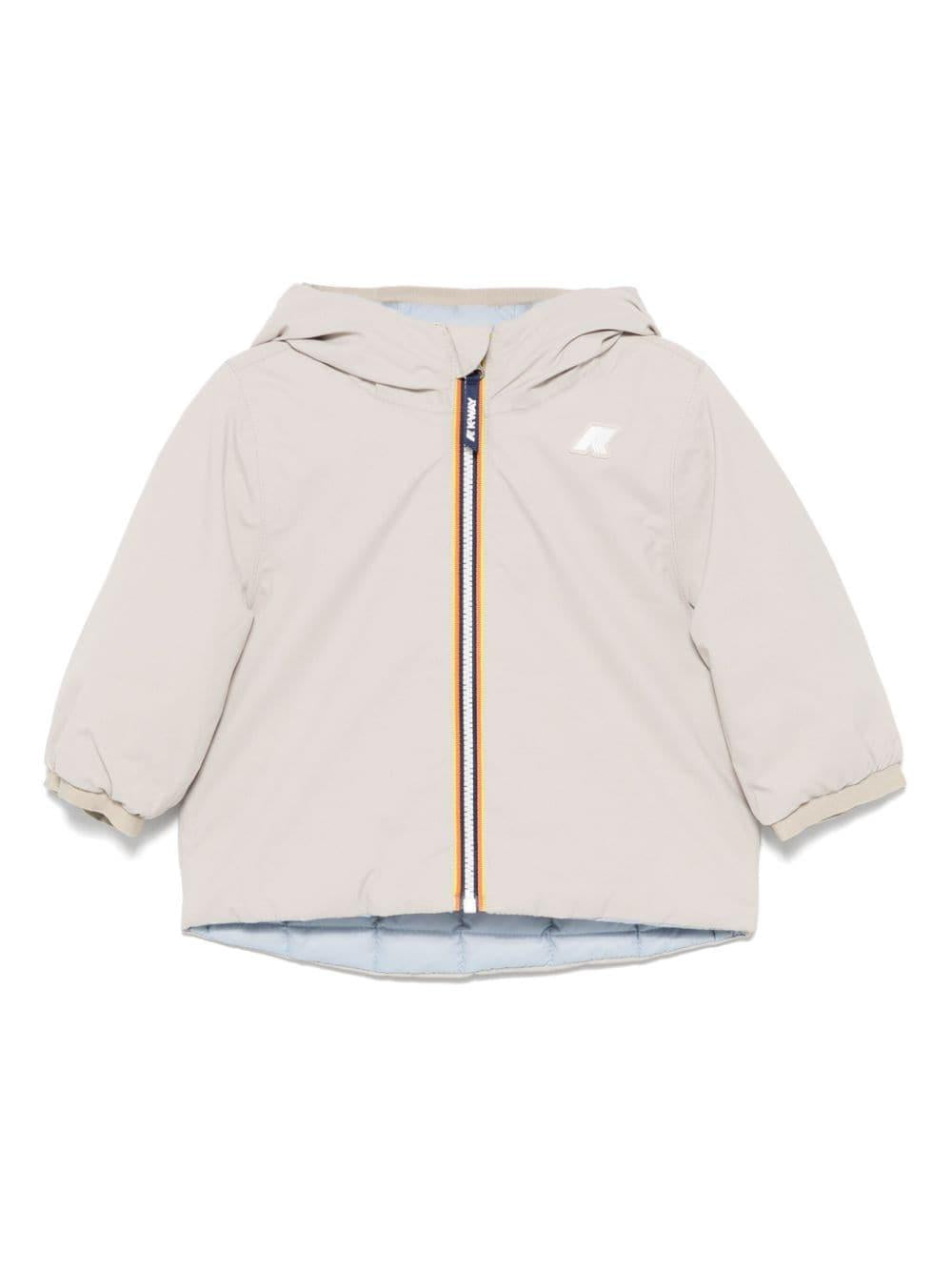 Giubbino Le Vrai 3.0 Claude per neonata K-Way Kids beige con fodera trapuntata – Accessorio premium elegante