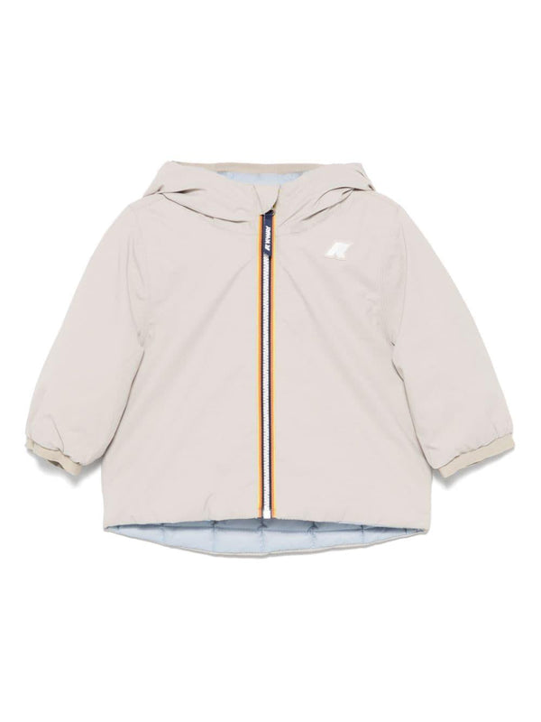 Giubbino Le Vrai 3.0 Claude per neonata K-Way Kids beige con fodera trapuntata – Accessorio premium elegante