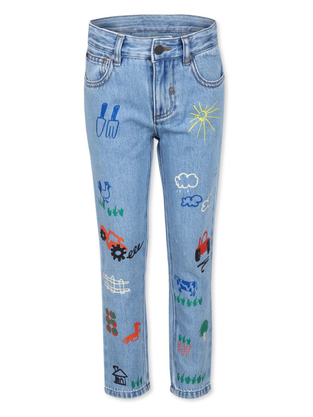 Jeans con stampa – Accessorio premium elegante