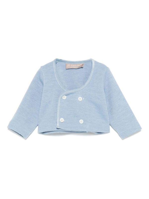 Cardigan per neonato La Stupenderia azzurro doppiopetto – Accessorio premium elegante