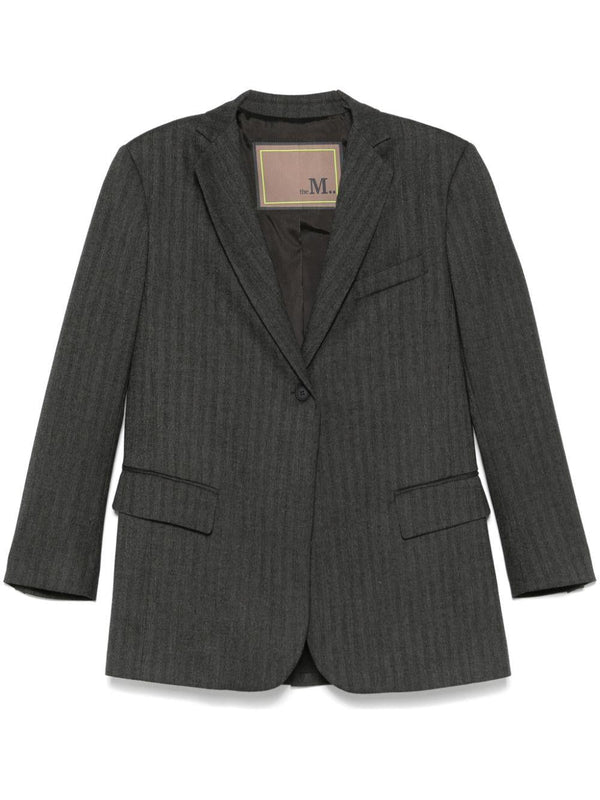 Blazer per donna The M grigio con motivo a spina di pesce – Accessorio premium elegante