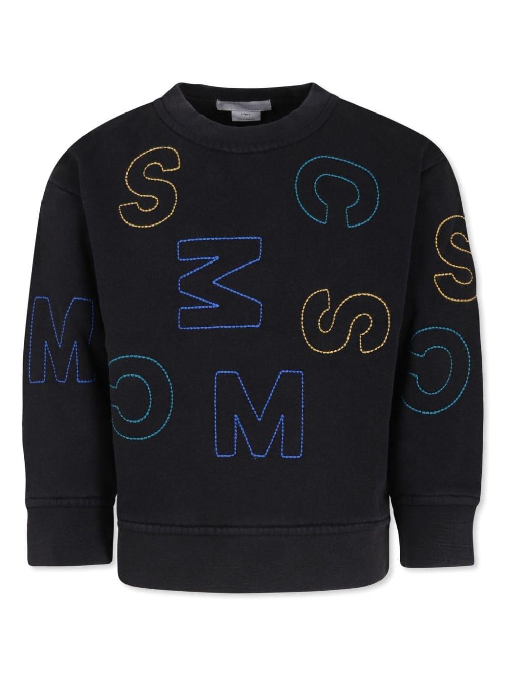 Felpa per bambino Stella McCartney Kids nero con ricamo – Accessorio premium elegante