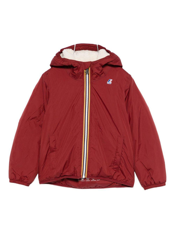 Giubbino per bambino K-Way Kids rosso con design imbottito – Accessorio premium elegante