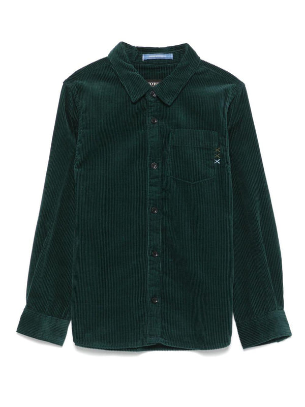 Camicia verde per bambino di velluto a coste Scotch & Soda – Accessorio premium elegante