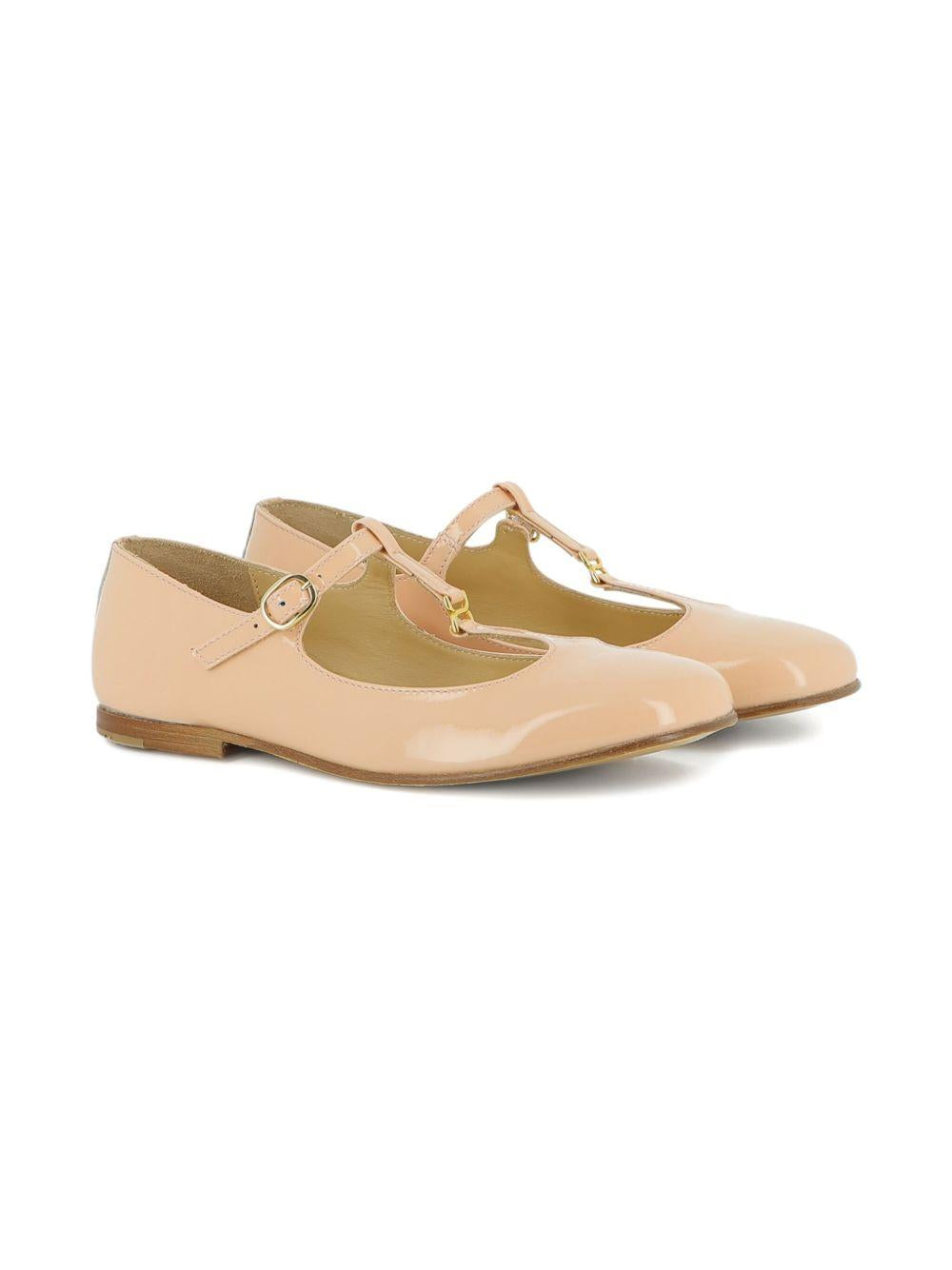 Ballerine per bambina Chloé Kids rosa con cinturino a T – Accessorio premium elegante