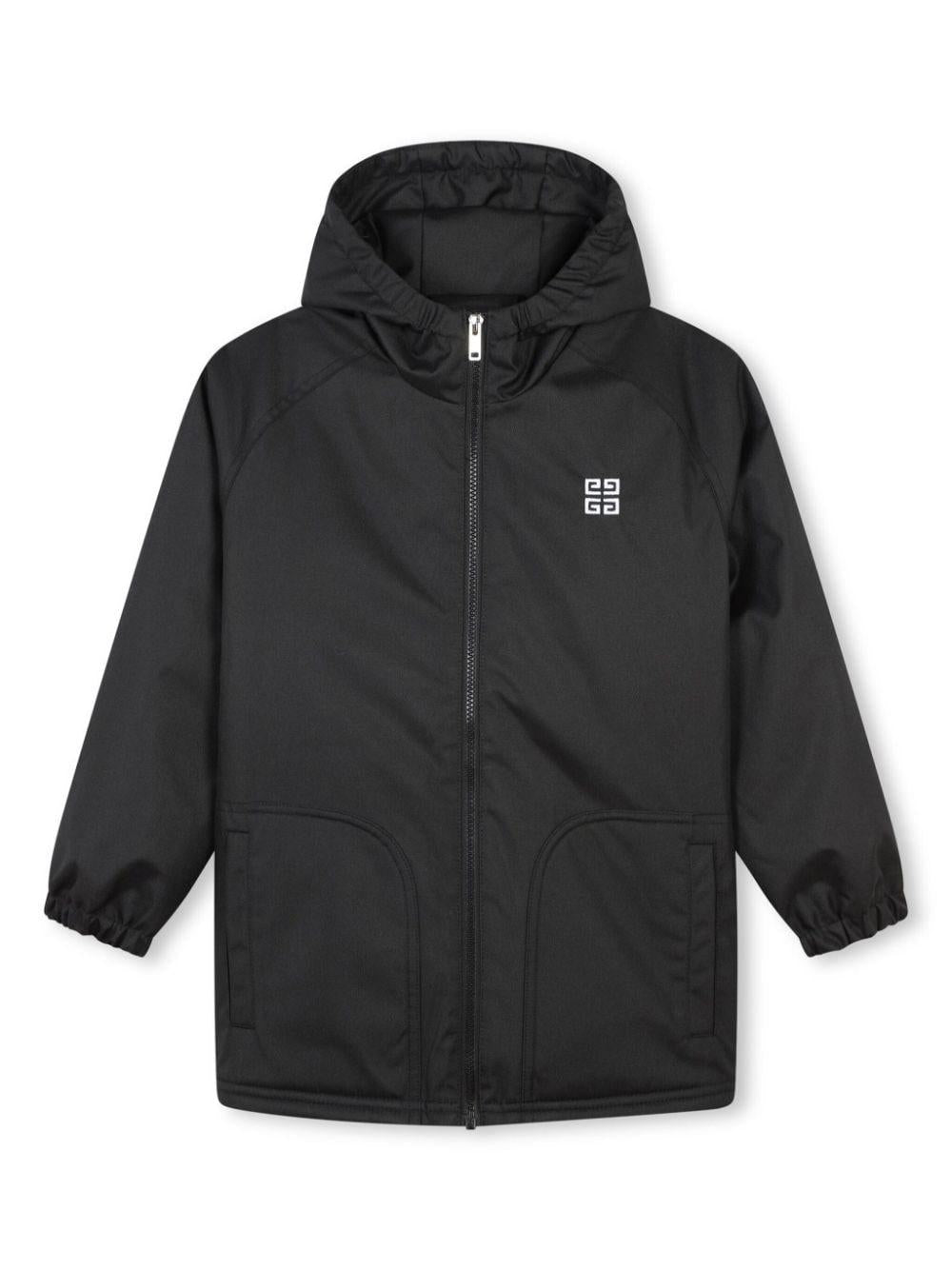 Cappotto per bambino Givenchy Kids nero con ricamo sul petto – Accessorio premium elegante