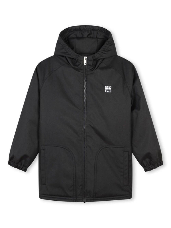 Cappotto per bambino Givenchy Kids nero con ricamo sul petto – Accessorio premium elegante