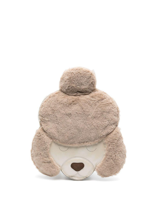 Zaino Umi per bambina Donsje beige con rifiniture in pelliccia sintetica – Accessorio premium elegante