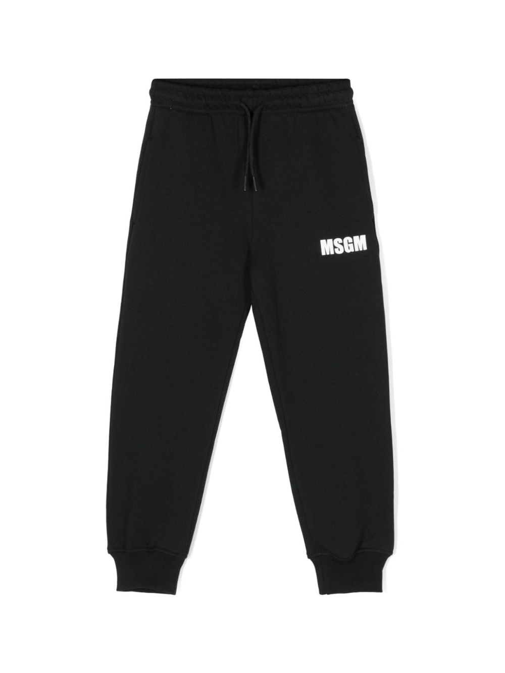 Pantaloni da tuta per bambino MSGM Kids nero con stampa logo – Accessorio premium elegante