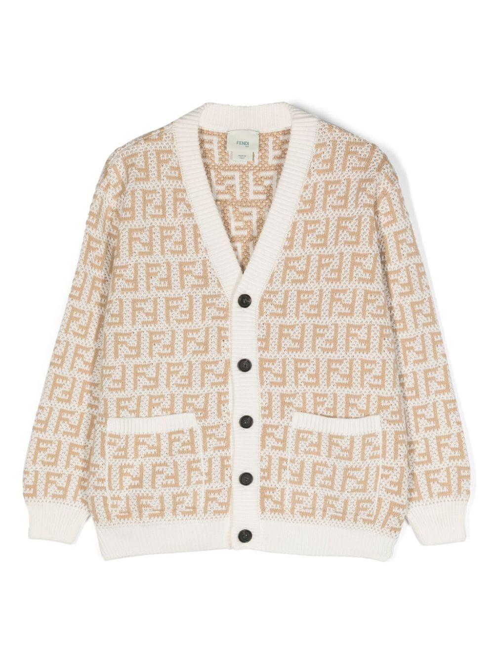 Cardigan con stampa FF – Accessorio premium elegante