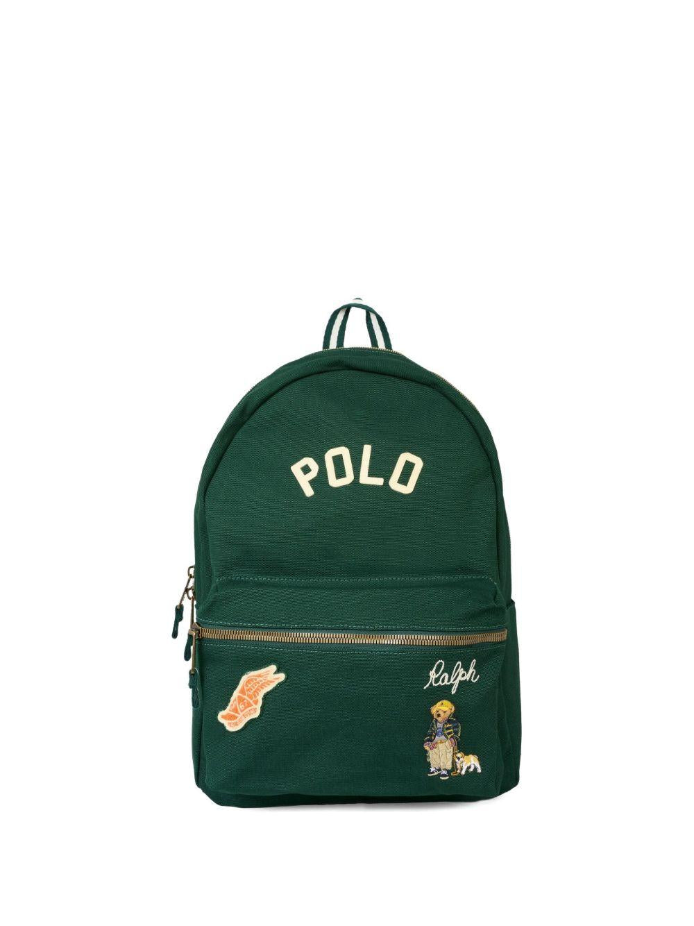 Zaino per bambini Polo Ralph Lauren Kids verde con toppa ricamata – Accessorio premium elegante