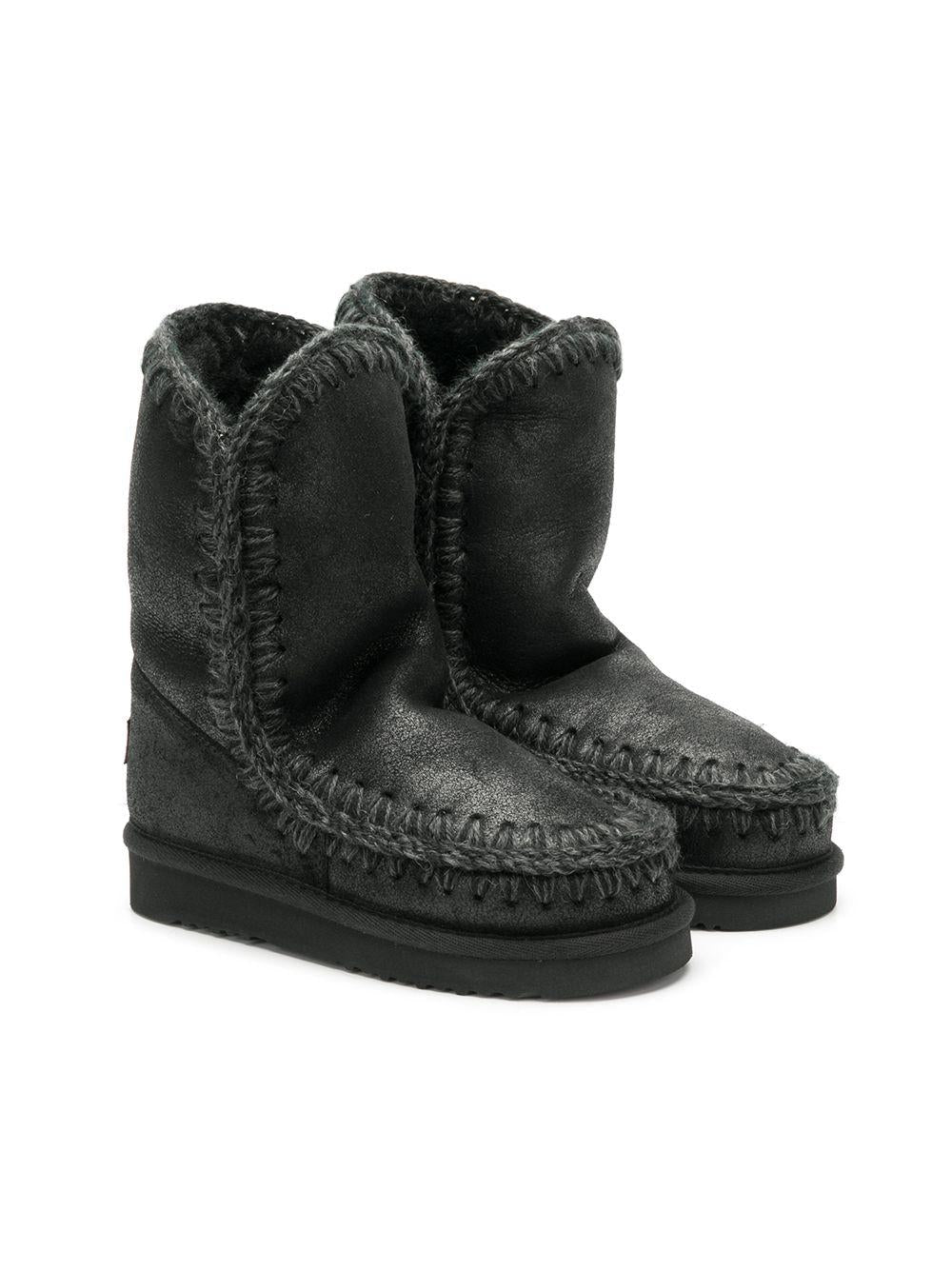 Stivali Eskimo per bambina Mou Kids nero con lunghezza alla caviglia – Accessorio premium elegante