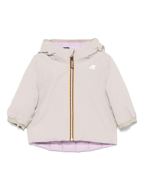 Giubbino per neonata K Way Kids Le Vrai 3.0 Claude beige con fodera trapuntata – Accessorio premium elegante
