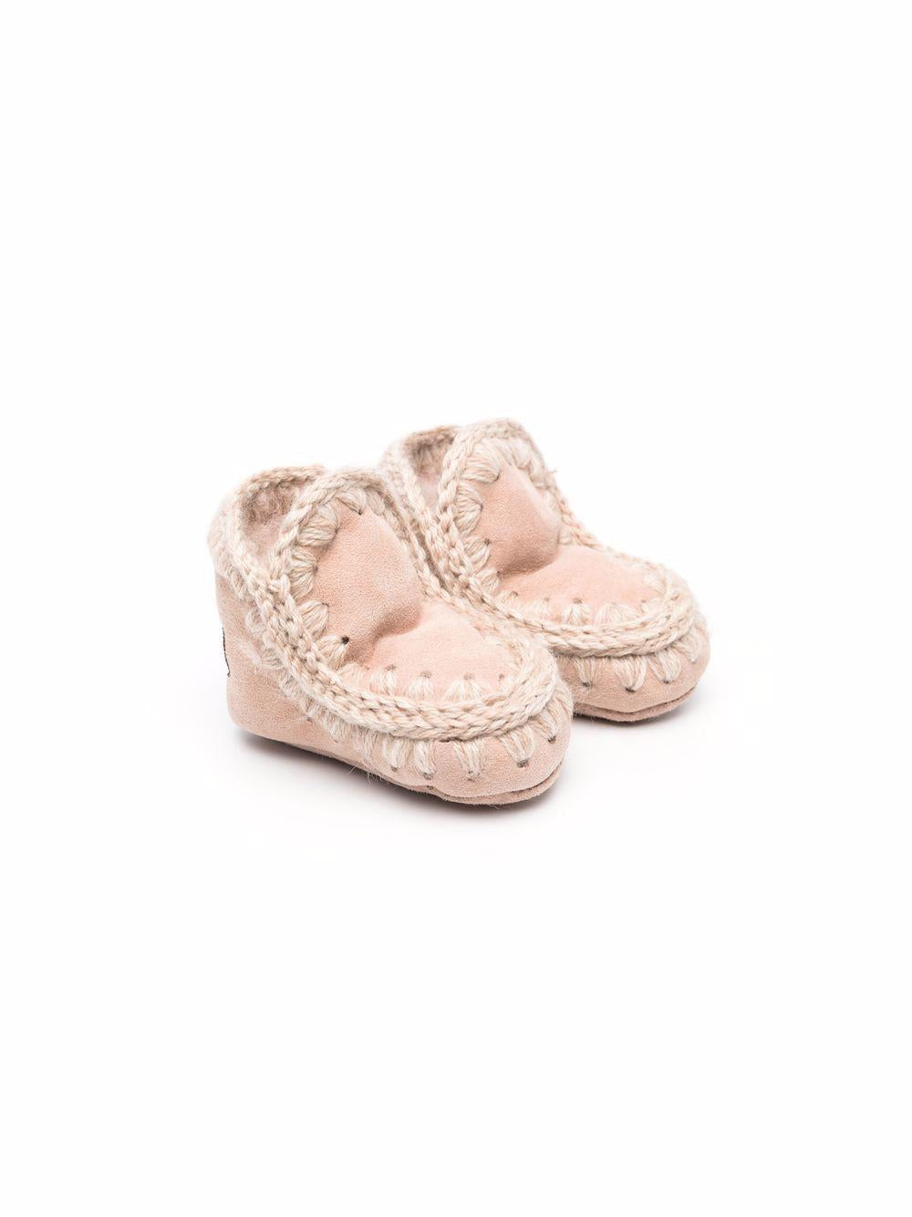 Stivali per neonata Mou Kids rosa con punta tonda – Accessorio premium elegante
