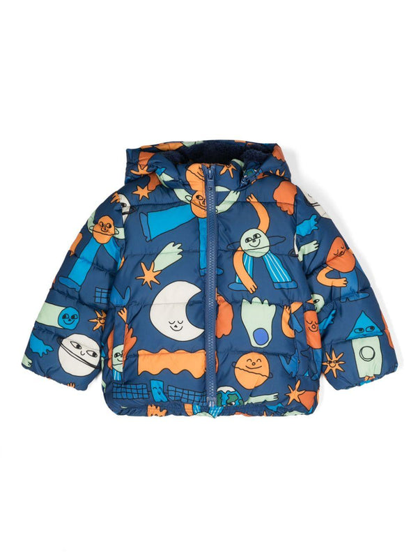 Giubbino per neonati Stella McCartney Kids blu con stampa grafica – Accessorio premium elegante