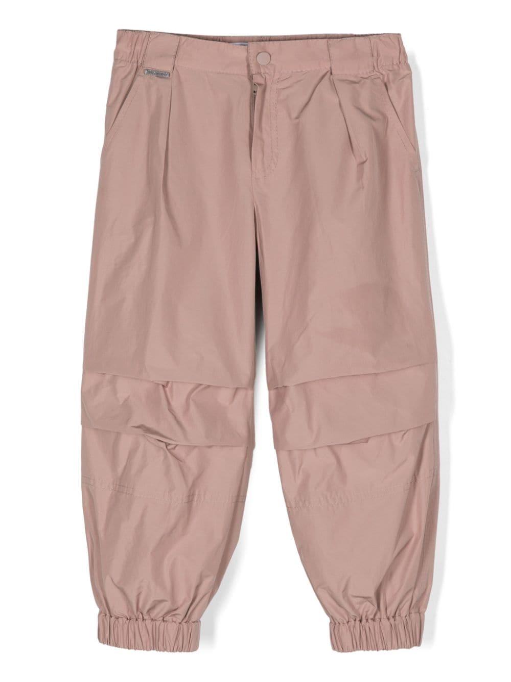 Pantaloni con dettaglio Monili per bambina Brunello Cucinelli Kids rosa con tasca diagonale laterale – Accessorio premium elegante