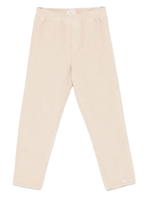 Pantaloni per bambina Donsje beige in velluto a coste – Accessorio premium elegante