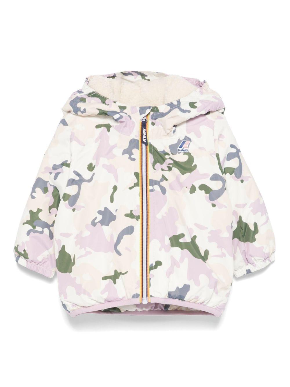 Giubbino per neonato K Way Kids E. Le Vrai 3.0 Claudine multicolore con design imbottito – Accessorio premium elegante