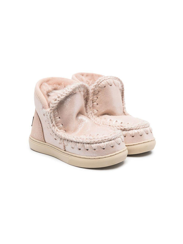 Stivali con cuciture a contrasto per bambina Mou Kids rosa con design senza aperture – Accessorio premium elegante