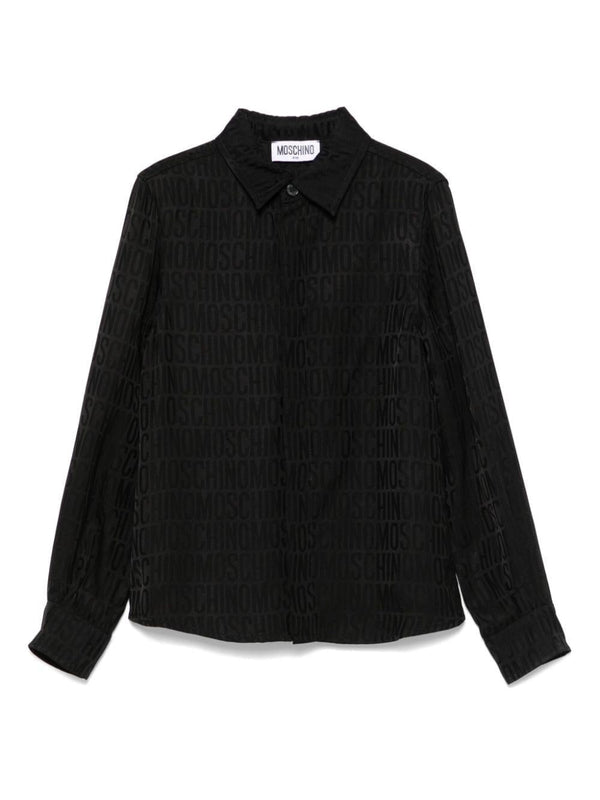 Camicia con effetto jacquard per bambina Moschino Kids con maniche lunghe – Accessorio premium elegante