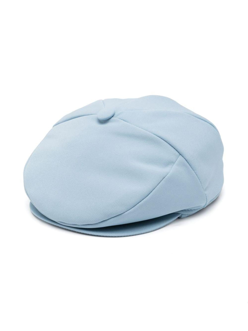 Cappello baker boy tartan per bambino Colorichiari azzurro con tesa curva – Accessorio premium elegante