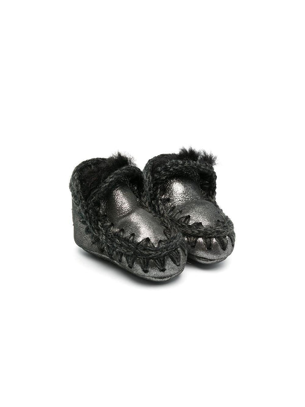 Stivaletti per neonati Mou Kids neri con fodera in shearling – Accessorio premium elegante