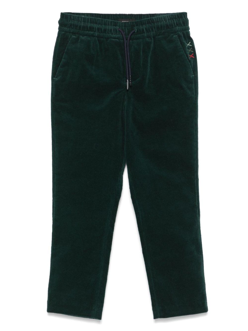 Chino per bambino Scotch & Soda verde affusolato a coste – Accessorio premium elegante