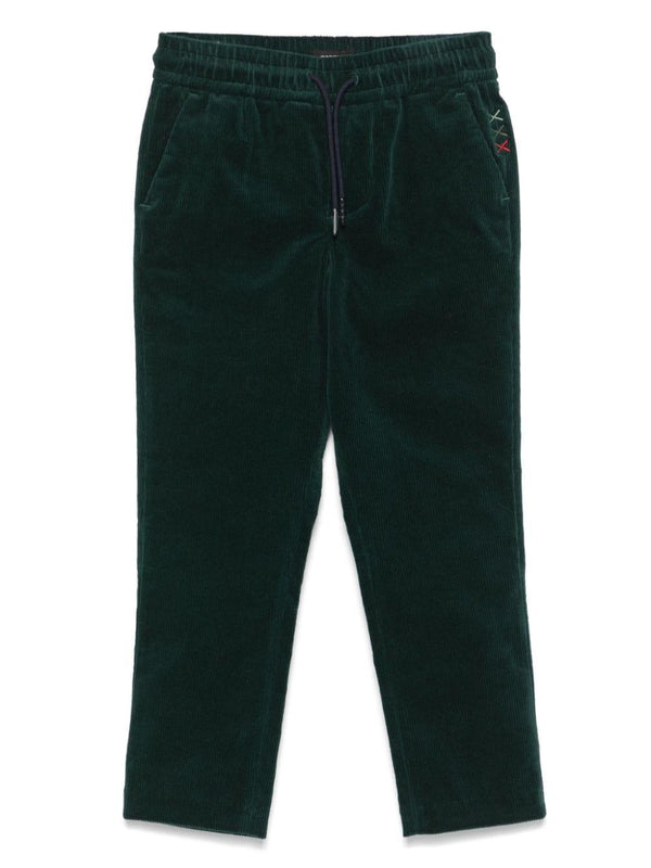 Chino per bambino Scotch & Soda verde affusolato a coste – Accessorio premium elegante