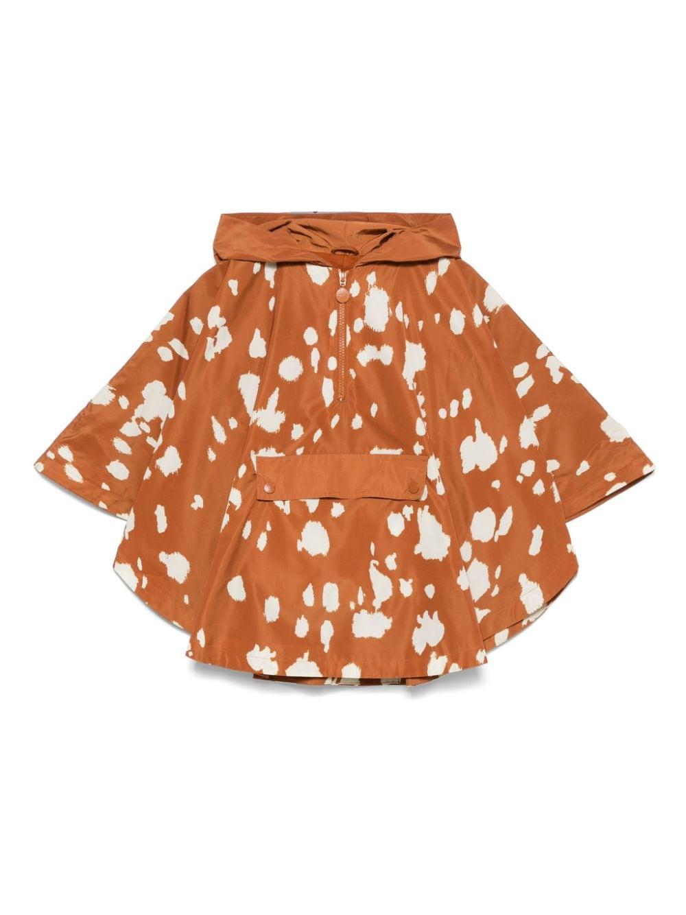 Mantella per bambina Stella McCartney Kids arancione con stampa all over – Accessorio premium elegante