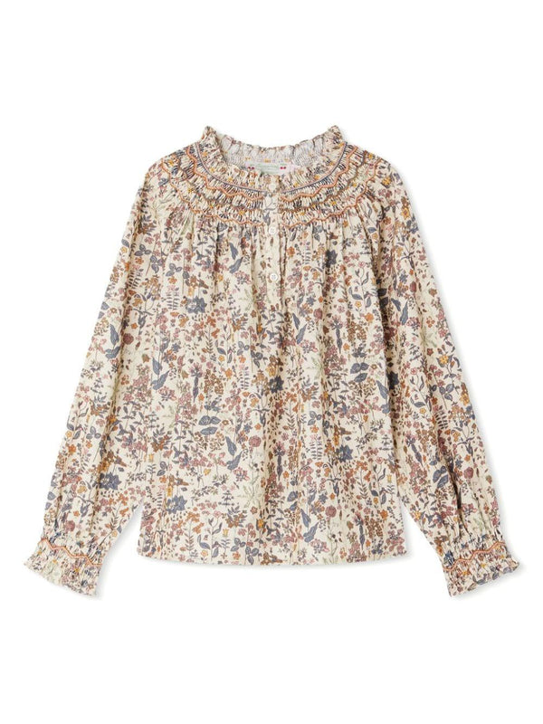 Blusa Petale per bambina Bonpoint multicolor con design senza colletto – Accessorio premium elegante