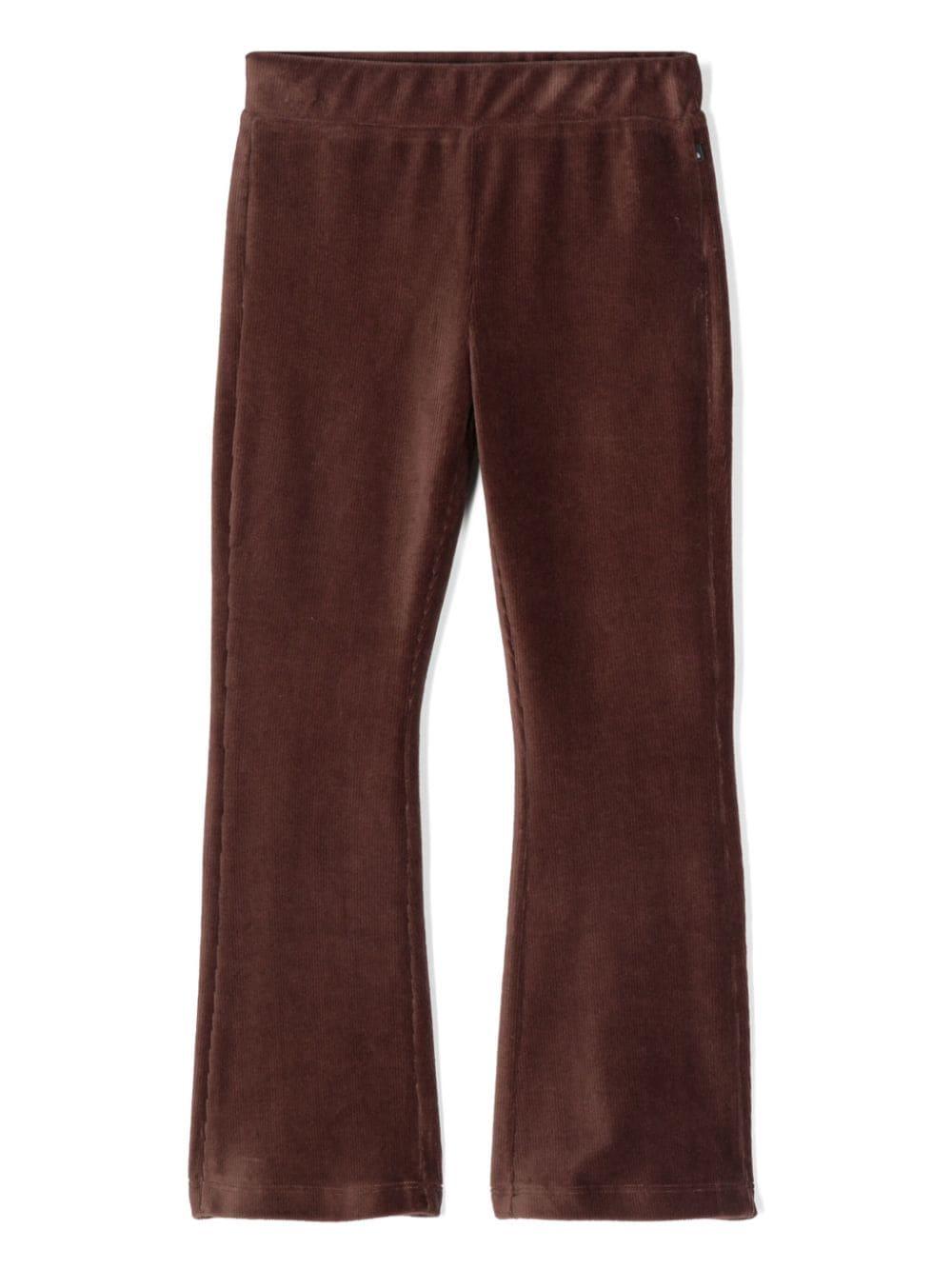 Pantaloni a coste per bambina Scotch & Soda marrone con taglio svasato – Accessorio premium elegante