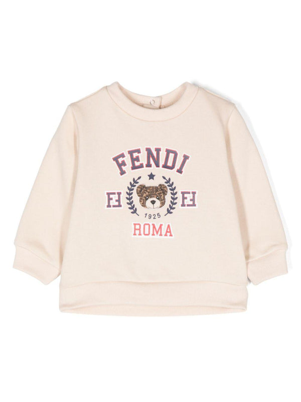 Felpa con stampa grafica per neonato Fendi Kids rosa con maniche lunghe – Accessorio premium elegante