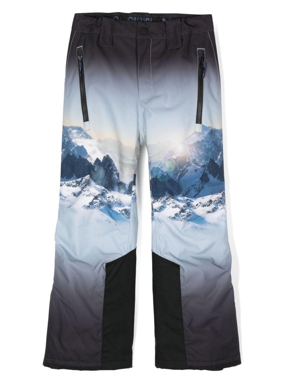Pantaloni da sci per bambino Molo Jump Pro blu con effetto sfumato – Accessorio premium elegante