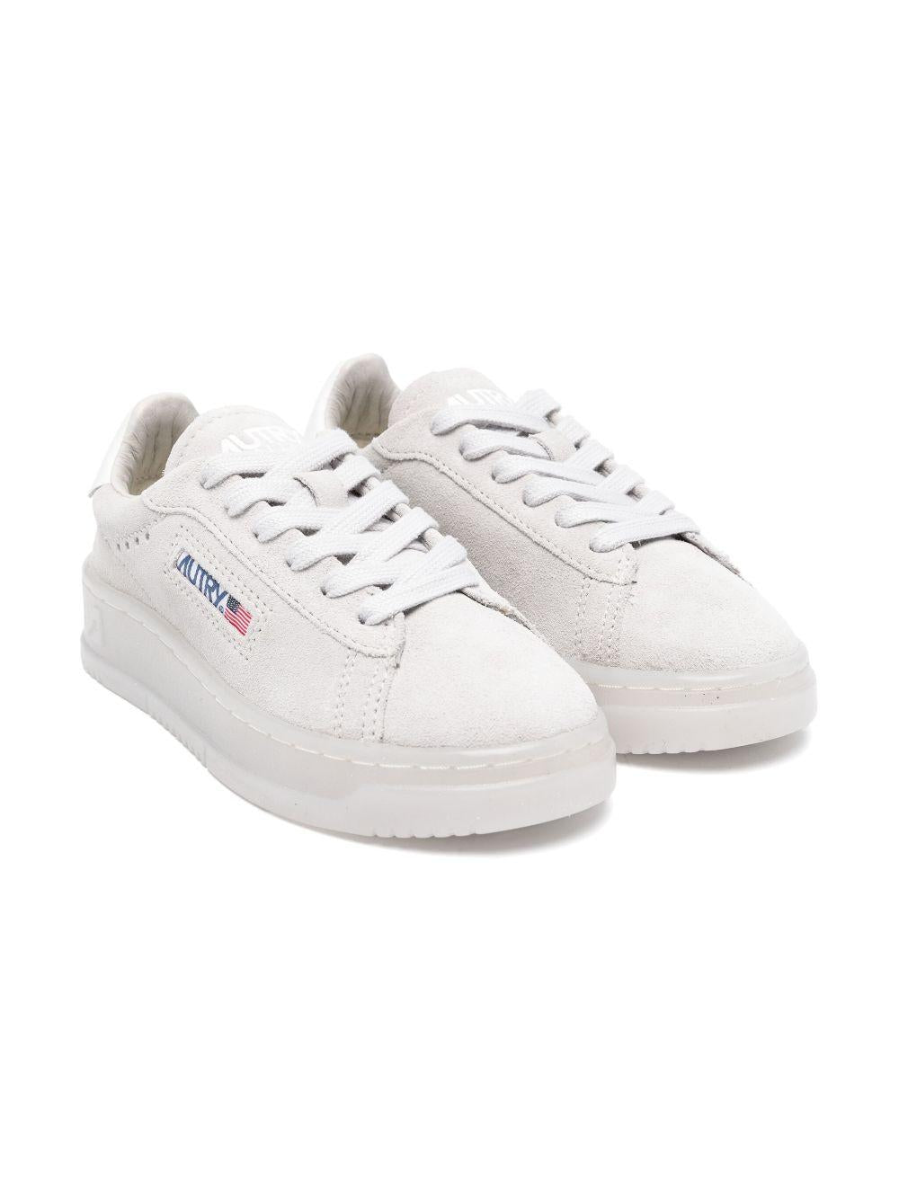 Sneakers per bambino Autry Kids Dallas grigio chiaro con chiusura con lacci