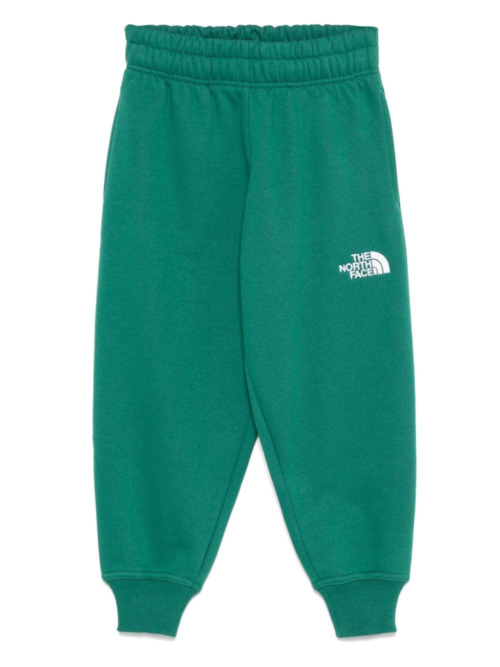 Pantaloni sportivi con ricamo per bambino The North Face Kids verde con due tasche laterali – Accessorio premium elegante