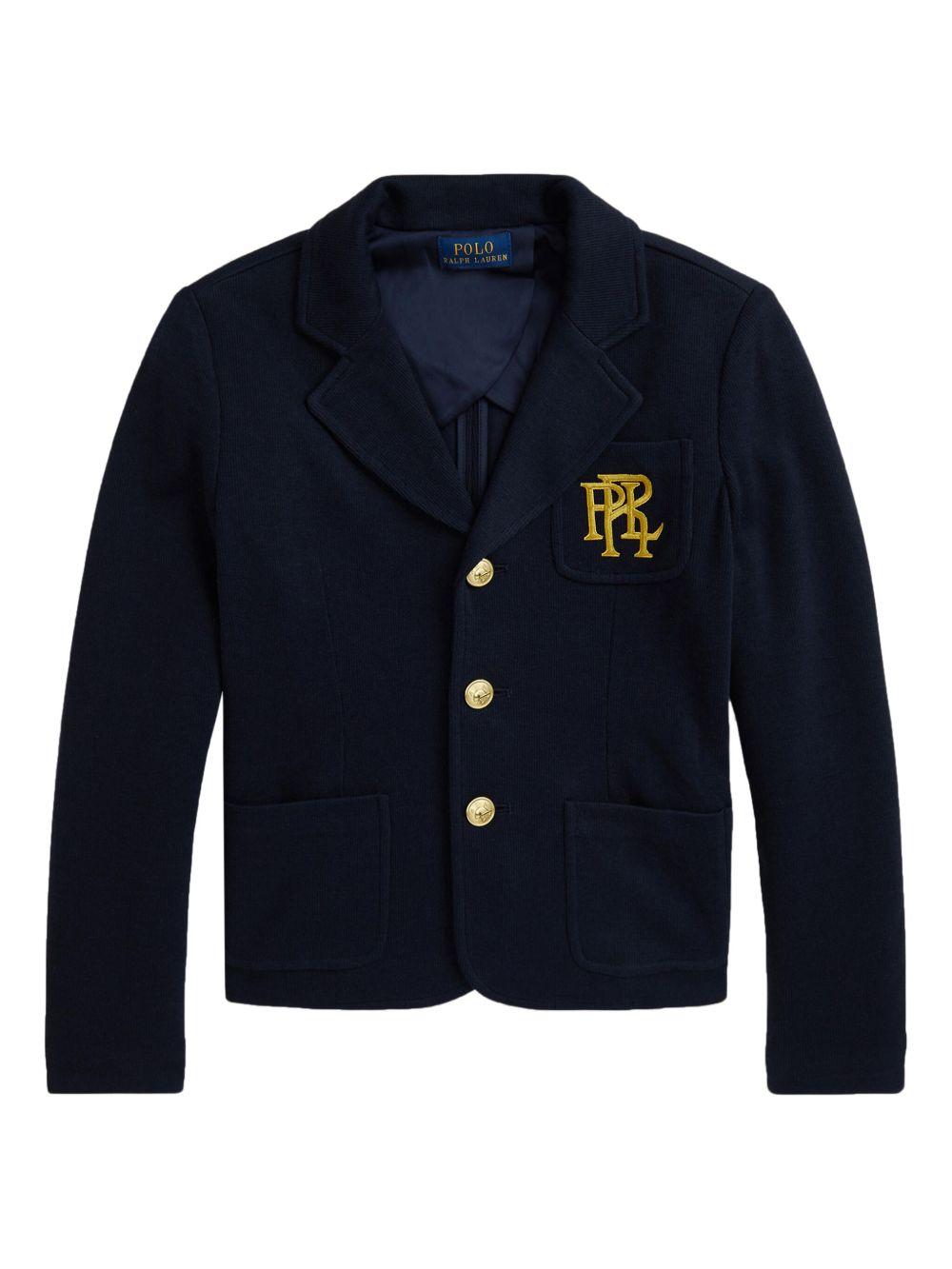 Blazer per bambina POLO RALPH LAUREN KIDS blu con ricamo – Accessorio premium elegante